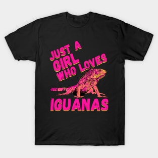 Just A Girl Who Loves Iguanas Gift design T-Shirt